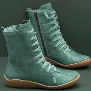 Bottines Montantes en Cuir Synthétique | Confort et Élégance | Semelle