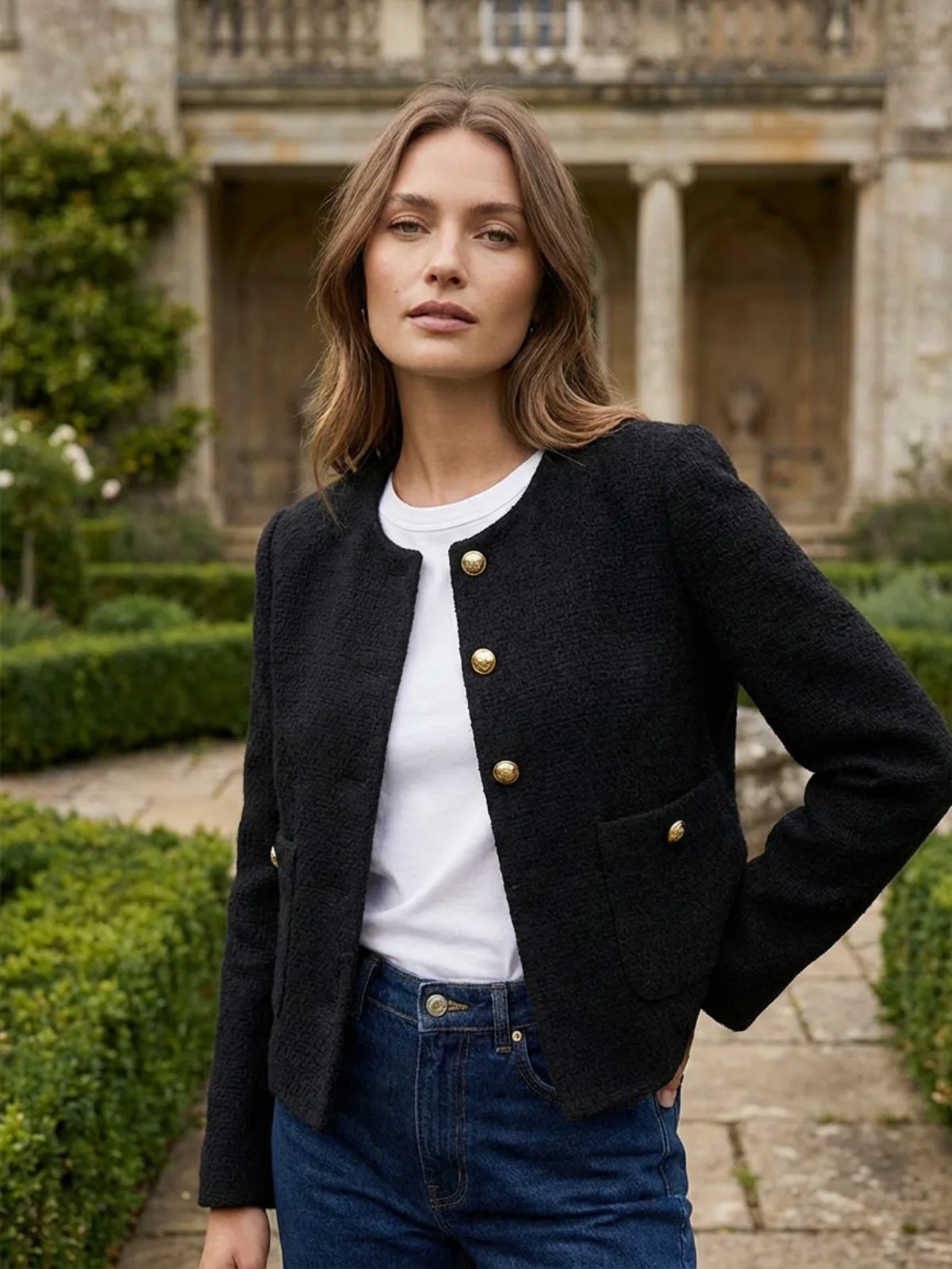 Blazer en tweed Oldmoney Aesthetic