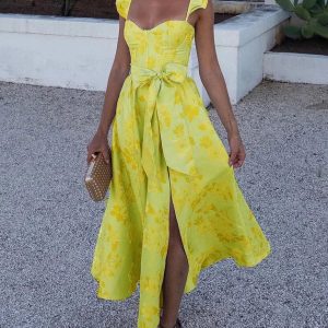 Amelia - Robe imprimée à manches papillon