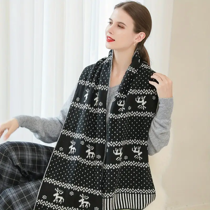 Grande Echarpe De Noel Noir – Image 4