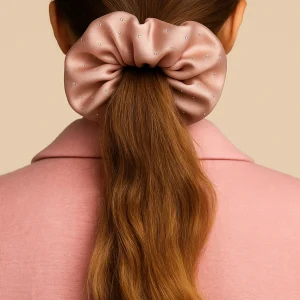 Naëlle - Gros chouchou cheveux à strass en satin soyeux