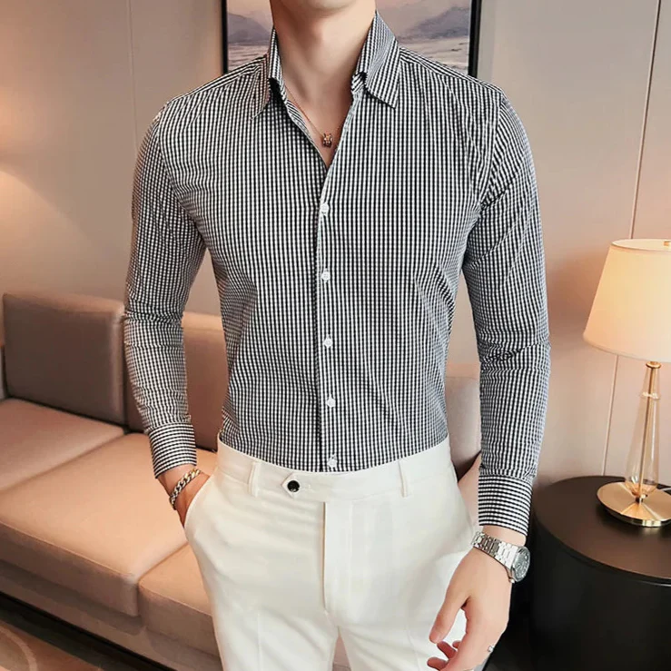 Chemise à Carreaux en Coton Homme – Image 6