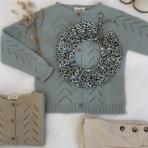 Cardigan ajouré ACHILLE sauge