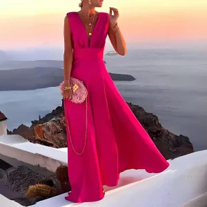 Adelia - Robe imprimée sans manches chic et élégante pour femmes