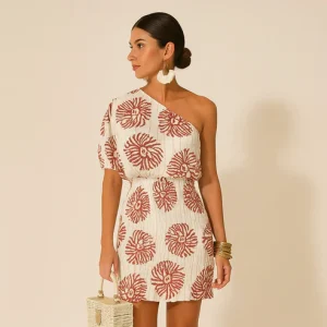 Robe Asymétrique Fleurie Solène – Coupe Fluide & Look d’Été