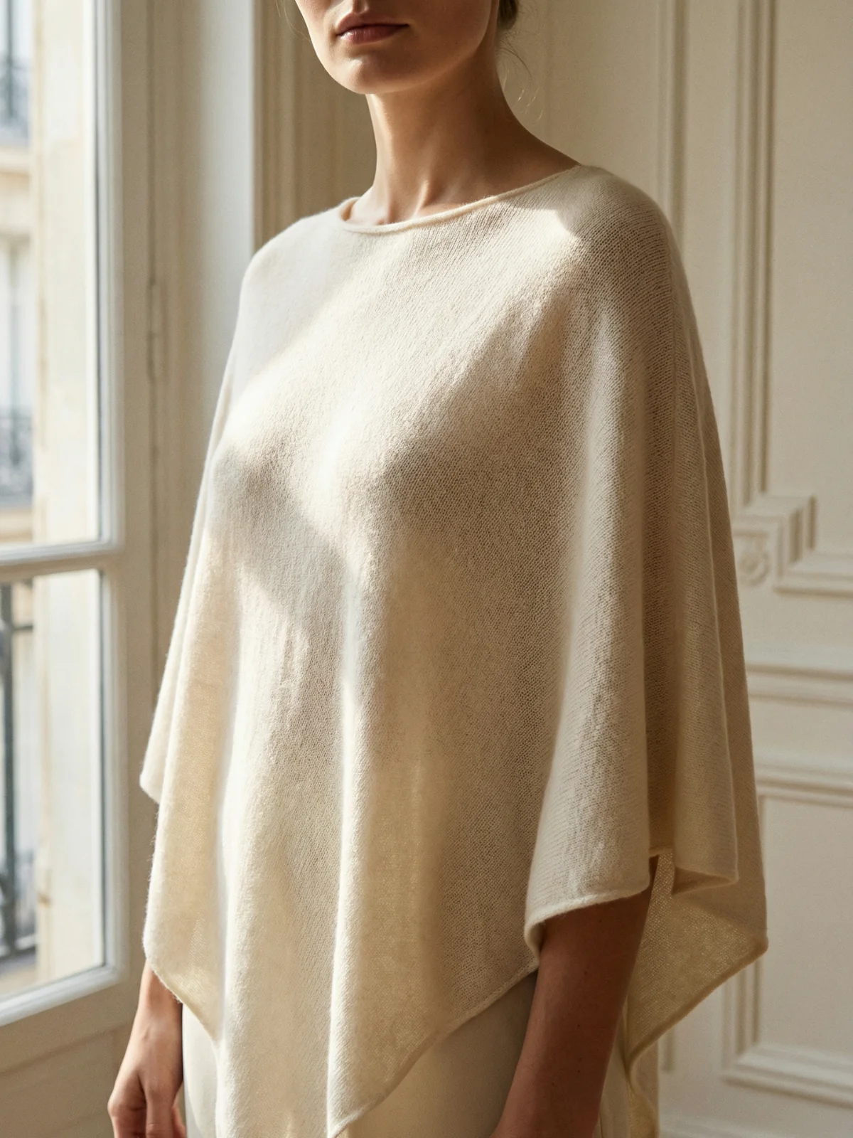Poncho minimaliste en maille – Image 4