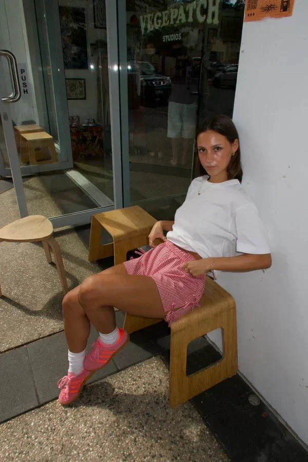 Popnella | Short Taille Haute Motif Rayé Coupe Décontractée Casual Été Pour Femme