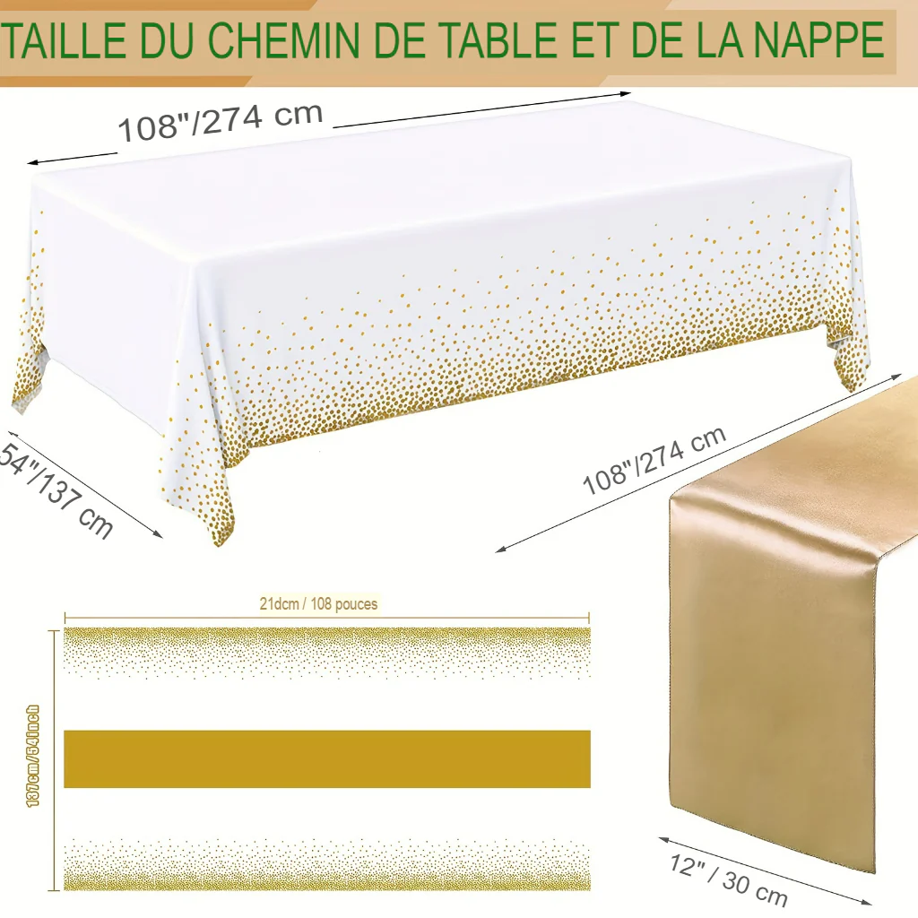 Centre de Table avec Chemin de Table Satin – Image 7