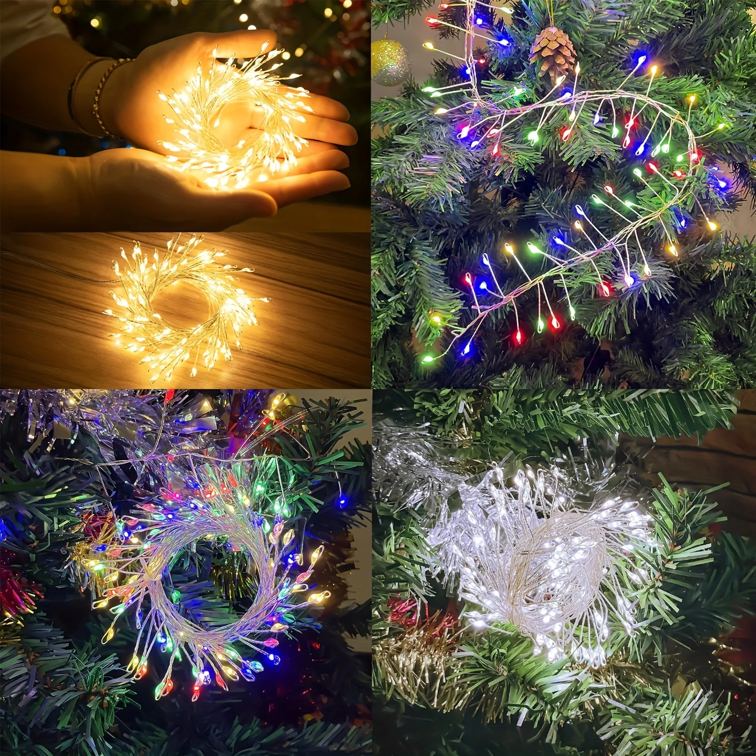 Guirlande Lumineuse Sapin de Noël LED Gouttes – Image 3