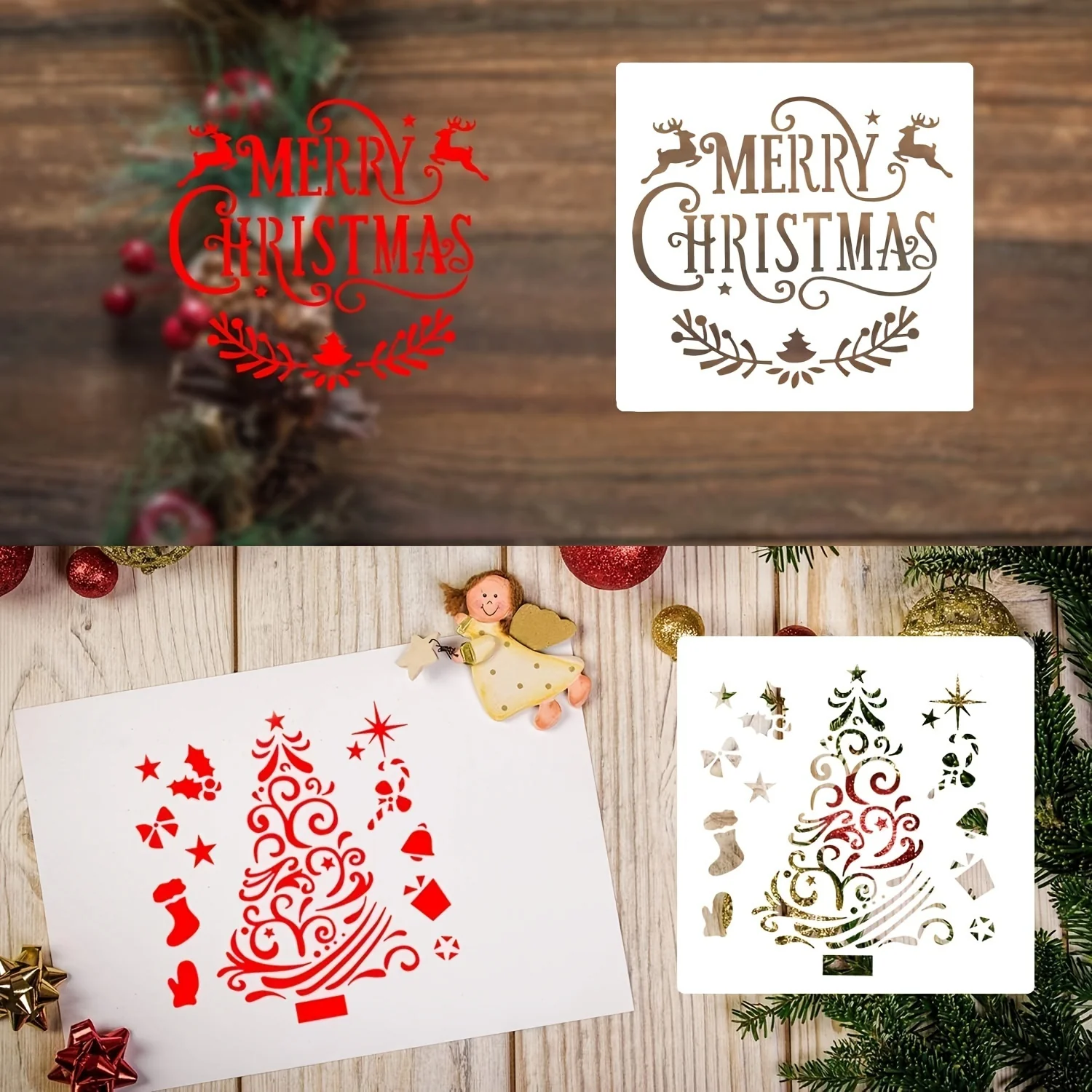 Choir Noël en Lot avec Motifs Festifs (x8) – Image 3