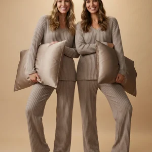 Maille Ultra-Confort & Élégance Décontractée | Le Pyjama Femme Loungewear en Côtelé