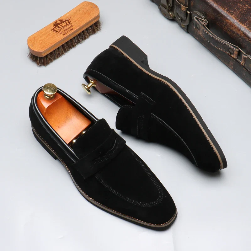 Mocassins Classiques en Daim Style Britannique – Image 3