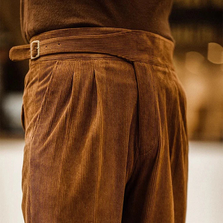 ALDRIC - Pantalon Habillé en Velours Côtelé Homme