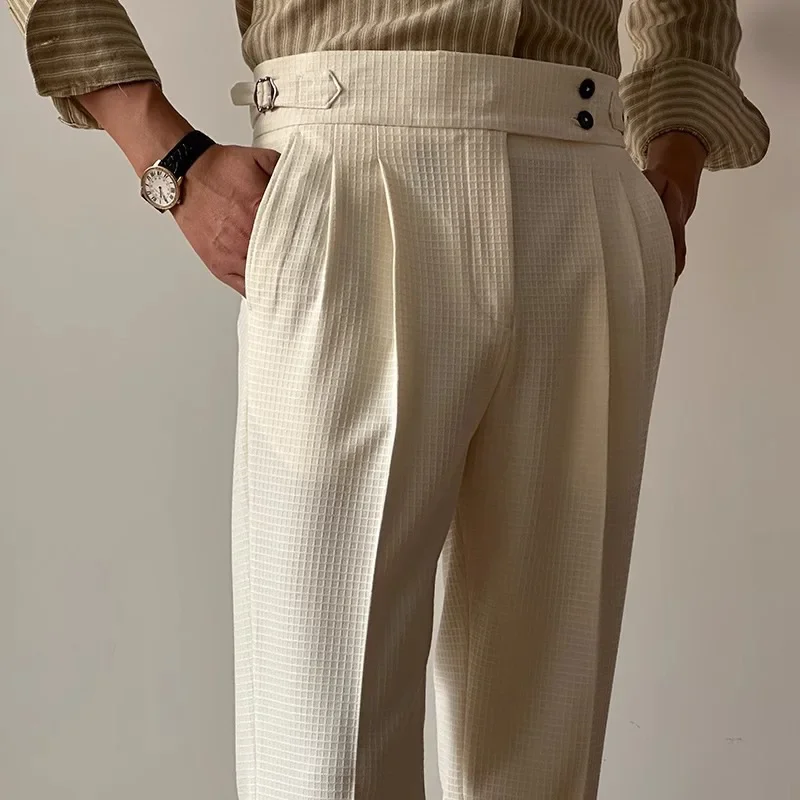 BALMORAL - Pantalon de Costume Gaufré Homme Old Money – Image 3