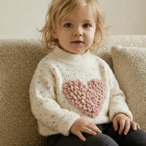 Pull en maille cœur