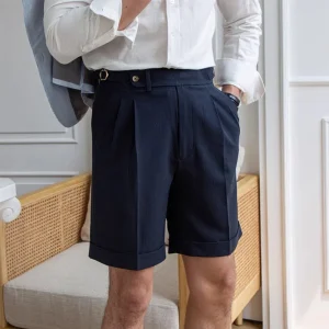 LUCIEN - Short Old Money Vintage Coupe Droite Homme