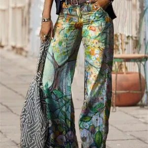 Olivette - Pantalon en denim sergé de coton de haute qualité