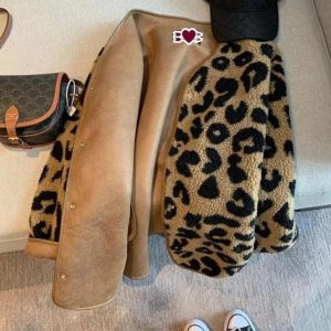 Nora - Veste duveteuse à imprimé léopard pour femmes