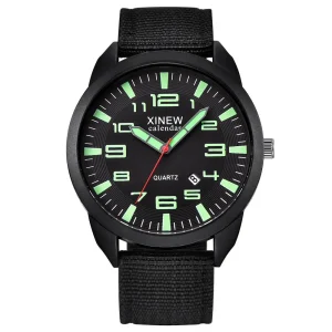 Montre analogique à quartz pour homme | Montre-bracelet sportive avec calendrier