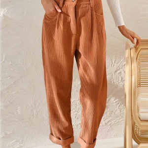 Alberta - Pantalon en velours côtelé à la mode